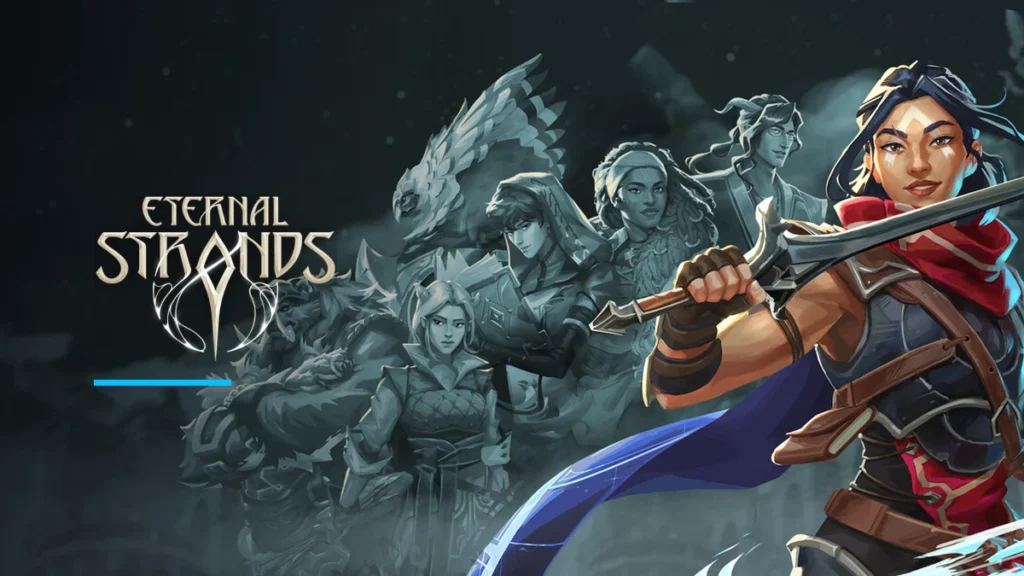 Eternal Strands key art with Brynn and the game logo
