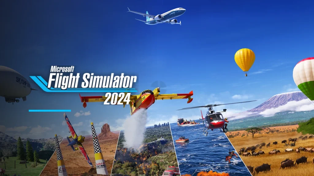 Microsoft Flight Simulator 2024 key art with the game logo