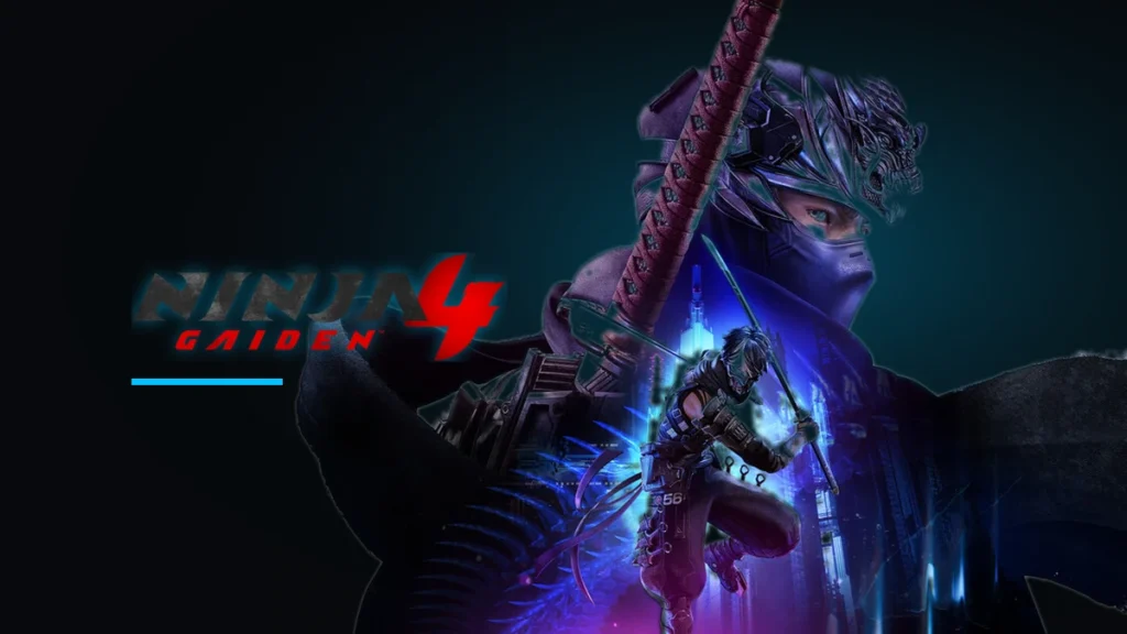 Ninja Gaiden 4 key art with Yakumo and the Ninja Gaiden 4 logo