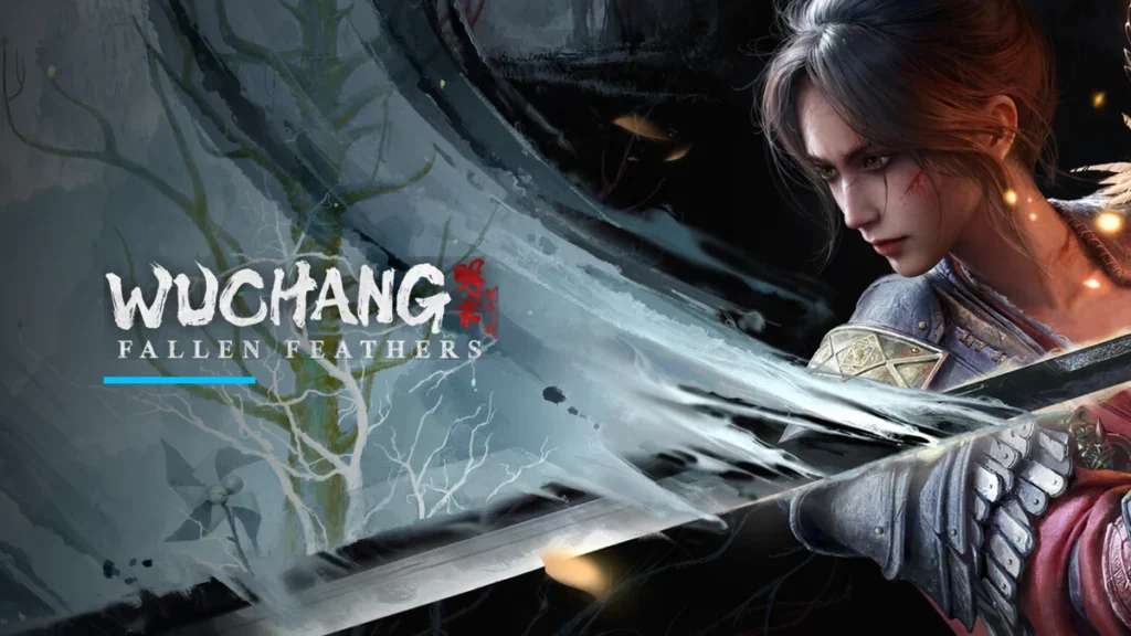 WUCHANG: Fallen Feathers key art with Bai Wuchang and the game logo
