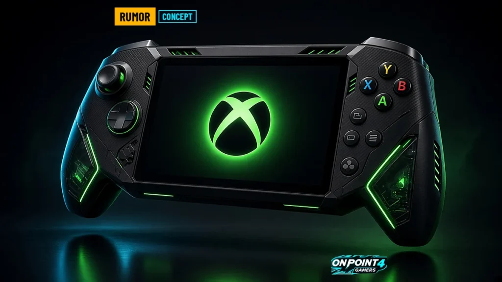 Concept render of a possible next Xbox handheld (not real hardware)