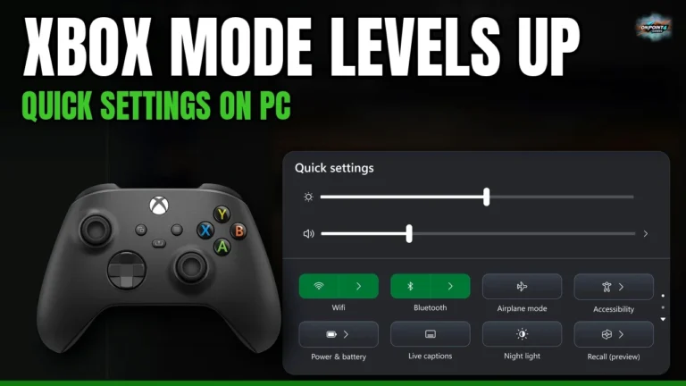 Xbox Mode on Windows 11 Gets Quick Settings, So You Never Have to Leave the Couch for Wi-Fi Again